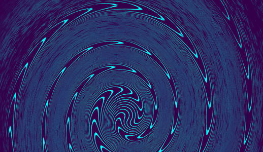 催眠漩涡迷幻艺术。 图形时尚合成波旋流背景。