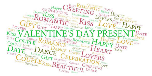 s Day Present word cloud. Word cloud made with text only.