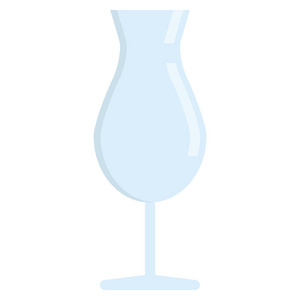 鸡尾酒玻璃平面图标矢量标志彩色象形文字隔离在白色上。 符号标志插图。 平式设计