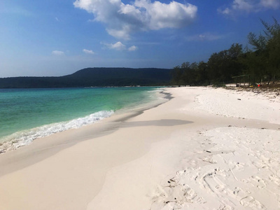 海浪棕榈日落棕榈柬埔寨