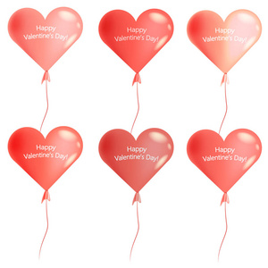 情人节气球的矢量设计。 节日装饰粉红色。 气球图案或无缝的概念