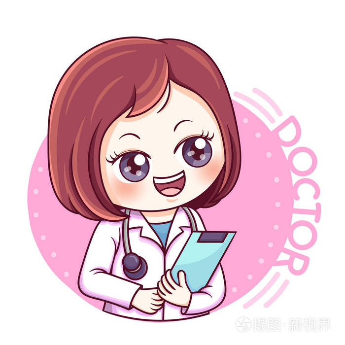 卡通人物女医生插图