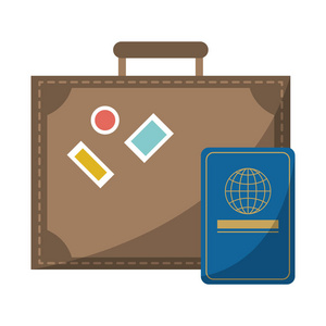 旅行箱和护照