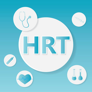HR T激素替代疗法医学概念向量说明