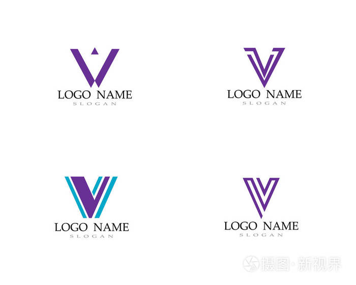 v标志和符号模板图标