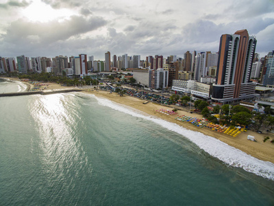 世界上海滩城市。 弗塔利萨市，巴西塞阿拉州，南美洲。 旅游主题。 去参观和记住的地方。