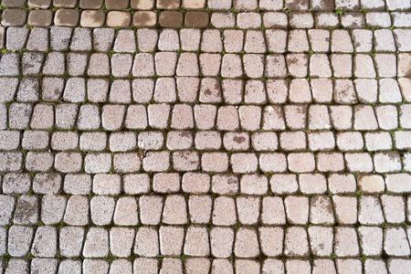 这条路是用石砖做的。 模板的抽象纹理。
