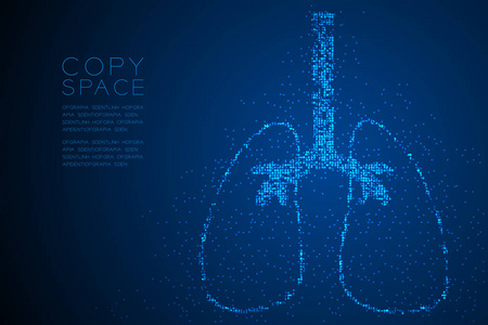  Medical Science Organ concept design blue color illustration is