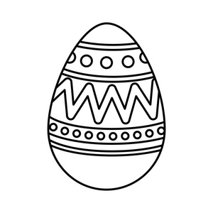 鸡蛋画快乐复活节与几何图形