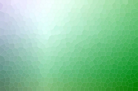 绿色小六角背景的抽象插图。