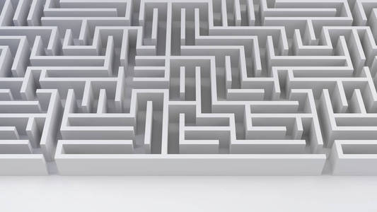 迷宫业务挑战风险和决策迷宫三维插图