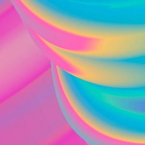 明亮多彩的抽象背景。 液体颜色流动。 波浪式三维背景。 流体梯度波。 时尚矢量插图。 易于编辑模板为您的设计项目。