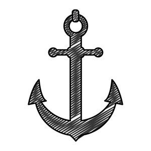 海军胸标船锚船标符号矢量图照片
