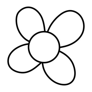 线条美花奇葩花瓣设计矢量插图