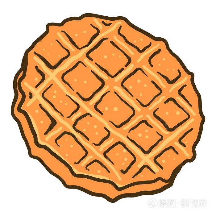 华夫饼干图标 手绘风格插画-正版商用图片18bco9-摄图新视界