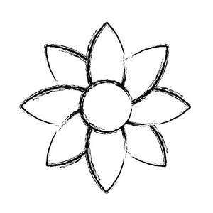 热带花，花瓣式矢量插图