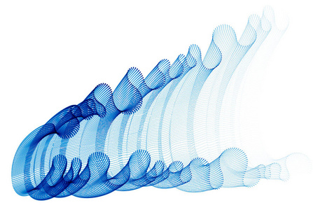 流动粒子的波浪现代放松插图透明薄纱纺织在风。 圆点矢量抽象背景。 美丽的波浪形混合点阵列。