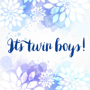 s twin boys Abstract background with watercolor paint splash fl