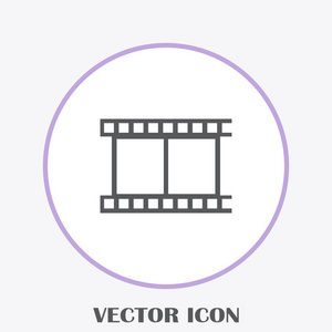 视频图标矢量插图