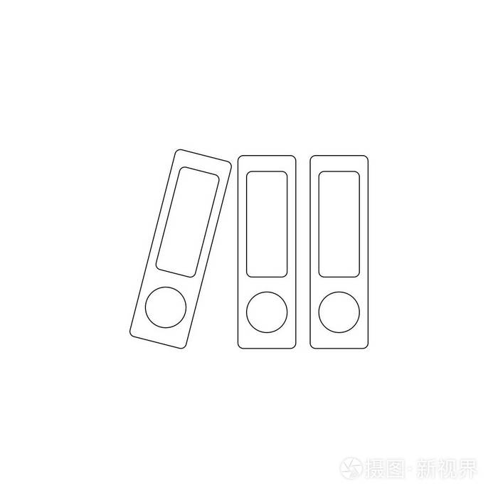 文件夹 简单的平面矢量图标插图 轮廓线符号可编辑笔画