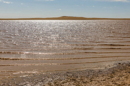 蒙古草原戈壁滩湖泊