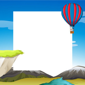 热气球旅行插图模板图片