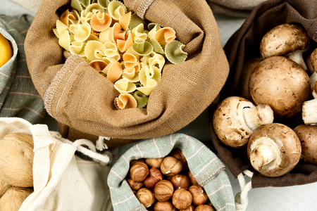 零浪费食品储存生态袋顶视图