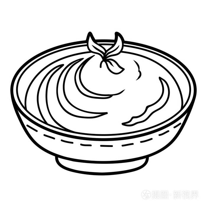 儿童土豆泥碗着色书
