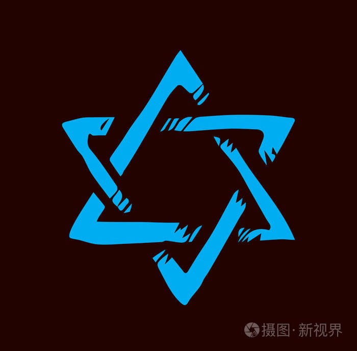 古老的犹太光明节的形状遗产. 神托拉·查努卡伊迪什日标志标志.