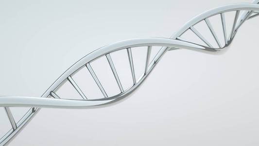 DNA螺旋和分子结构三维渲染