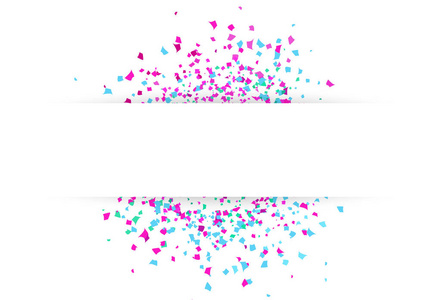 彩纸撒布爆炸庆典晚会模板横幅卡片海报设计摘要背景矢量插图