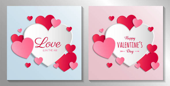 s Day greeting cards  set. Vector