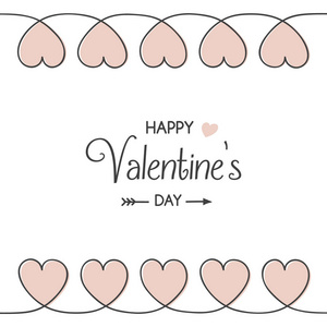 s Day typography with cute hand drawn hearts. Vector