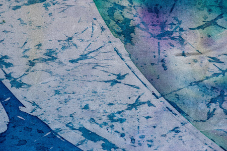抽象蓝绿色热蜡染背景纹理手工丝绸抽象超现实主义艺术