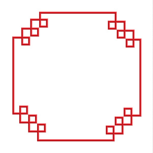 3D中国纹样框架，矢量边画中国风格