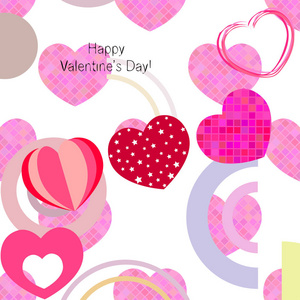 s Day, heart, greeting card, vector background