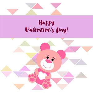 s Day, teddy bear, congratulation, vector background