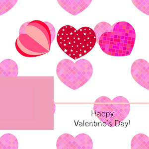 s Day, heart, greeting card, vector background