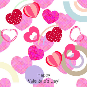 s Day, heart, greeting card, vector background