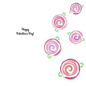 s Day, rose, flower, greeting card, vector background