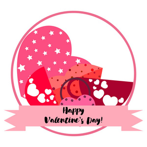 s Day, mug, lock, lips, heart, vector background