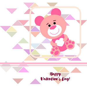 s Day, teddy bear, congratulation, vector background