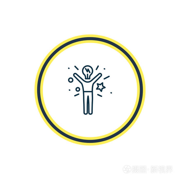 有启发的图标线的向量例证.美丽的情感元素也可以作为创新的图标元素