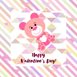 s Day, teddy bear, congratulation, vector background