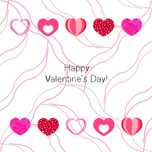 s Day, heart, greeting card, vector background