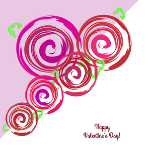 s Day, rose, flower, greeting card, vector background