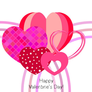 s Day, heart, greeting card, vector background