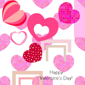 s Day, heart, greeting card, vector background
