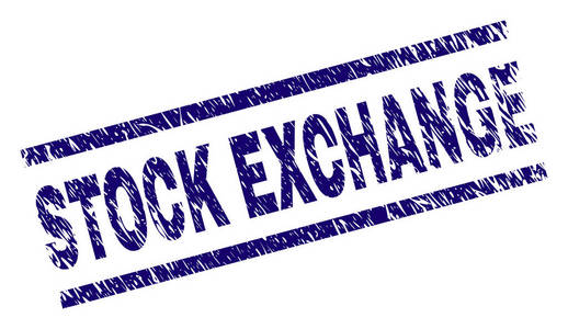 划伤的纹理证券交易所邮票印章内的角落