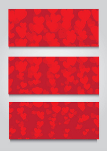 s day banner background,red heart vector Illustration,esp10